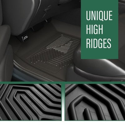 Solid Spare 3D Molded TPE Floor Mats Cargo Liner Fit For 2021-2024 Tesla Model S All Weather