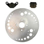 Solid Spare Rear Disc Brake Rotor & Semi-Metallic Pads fits Polaris Sawtooth Quad 200 2006