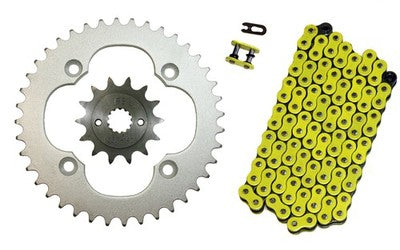 Solid Spare Yellow 520x96 Drive Chain & 14/40 Sprockets for Suzuki LT-Z400 Quadsport 2009-14