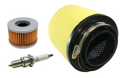 Solid Spare Air Filter, Oil Filter & NGK Spark Plug for Honda Rubicon 500 4x4 2001-2013