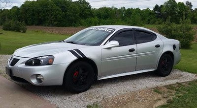 3" Dual Fender Stripe Hash Mark Stripe Decal Graphic Kit For Pontiac Grand Prix