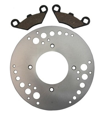 Solid Spare Rear Disc Brake Rotor & Semi-Metallic Pads for Polaris Outlaw 450 S fits 2008