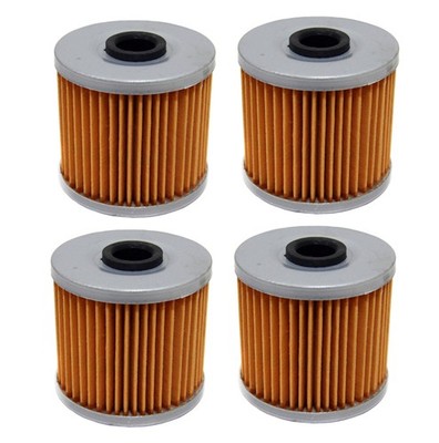 Solid Spare 4 Pack of Oil Filters for Kawasaki Bayou 220, 250 & 300, Lakota 300 & Mojave 250