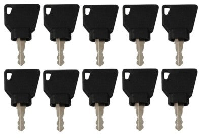 Solid Spare (10) Ignition Keys For JCB Volvo Mini Excavator, Loader - 3CX, 701, 45501, 14607