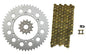 Solid Spare Gold 520x114 Drive Chain & 13/49 Sprockets for Kawasaki KX250 2002 2003 2004