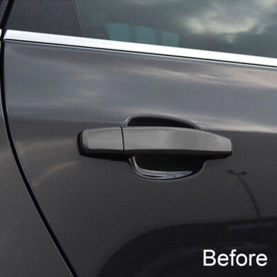 Chrome DOOR HANDLE STRIP Accent Molding Guard DIY 4 Piece Kit w/ 3M Adhesive