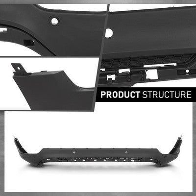 Solid Spare Rear Lower Bumper Cover Fit For 15-18 Lincoln MKC EJ7Z17K835AD FO1115108