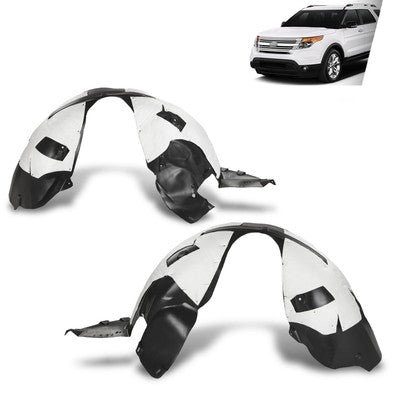 Solid Spare Fit For 2011-2015 Ford Explorer Front Fender Liner Splash Shield Left+Right