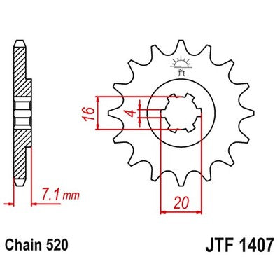 JT Sprockets 10 Tooth Front Sprocket for Kawasaki KFX80, for Suzuki Quadsport 80