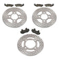 Solid Spare Front & Rear Disc Brake Rotors & Brake Pads for Honda TRX250R Fourtrax 1986-1987