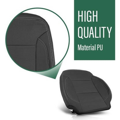 Solid Spare Fit For 2014-2018 Chevy Silverado LT DOUBLE Cab Full Set Seat Covers Replace