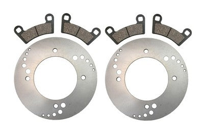 Solid Spare Front Brake Rotors Pads fits Polaris Ranger 800 RZR S EFI - 2009 2010 2011 2012