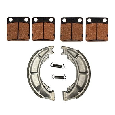 Solid Spare Front Brake Pads & Rear Brake Shoes for Suzuki Ozark 250 fits 2002-2014 LT-F250