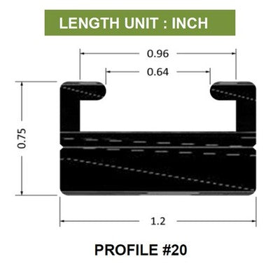 Solid Spare SPI Black Snow Slide Rail Wearstrip Sliding Runner for Yamaha 56" Profile 20