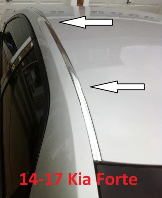For 2014-2017 KIA FORTE CHROME ROOF TOP TRIM MOLDING KIT