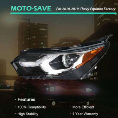 Solid Spare Fit For Chevy Equinox 2018-2019 Factory Headlight Assembly Set Driver Left Side