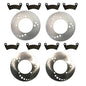 Solid Spare Front & Rear Brake Rotors & Pads fits Polaris Ranger 800 6x6 2010-2017