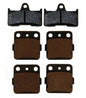Front & Rear Semi-Metallic Brake Pads for Yamaha Grizzly 660 4x4 fits 2002-2008