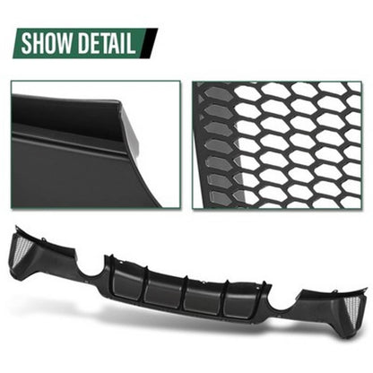 Solid Spare Rear Bumper Diffuser Gloss Black Fit For 14-20 BMW F32 F33 F36 4 Series M Sport