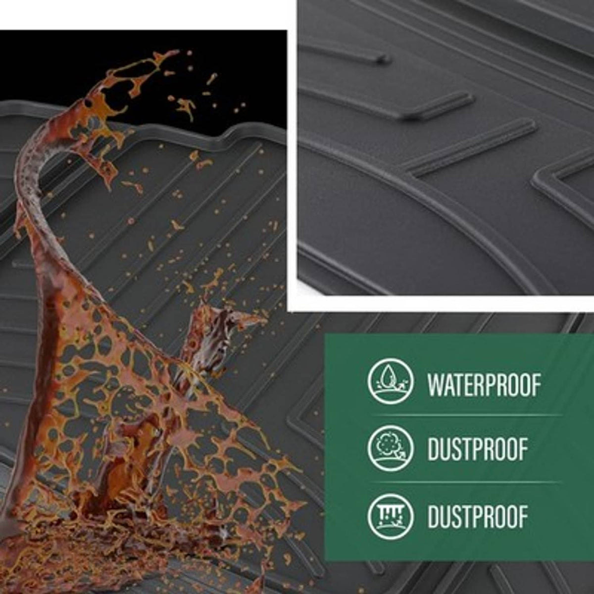 Solid Spare TPE Car Seat Protector | Waterproof, Anti-Slip for Baby & Child Seats Gray