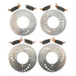 Solid Spare Front & Rear Brake Rotors & Semi-Metallic Pads for Yamaha Grizzly 550 2009-2014