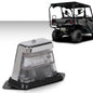 Solid Spare LED License Plate Light For Boat Trailer UTV ATV Chrome 12V DC Surface-Mount DOT