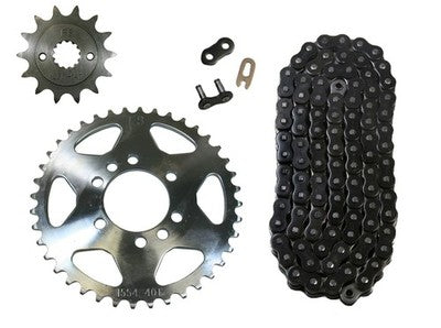 Solid Spare Black 520x98 Drive Chain & 14/41 Sprockets for Kawasaki KFX400 2003-2006