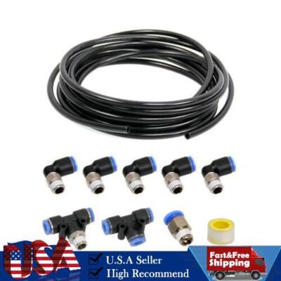 PUSH LOCK Black Vacuum Fitting Kit Turbo Wastegate & Solenoid for Turbo Vehicles