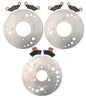 Solid Spare Front & Rear Brake Rotors & Semi-Metallic Pads for Polaris Magnum 325 most 2001