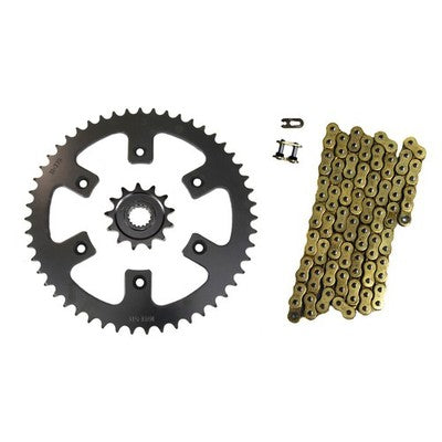 Solid Spare Gold 520x114 Drive Chain & 13/51 Sprockets for Honda CRF450X fits 2005-2013