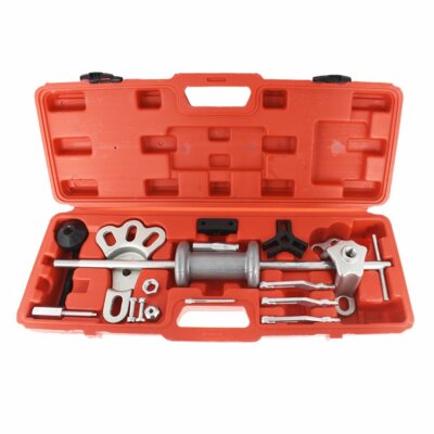 Solid Spare 17Pc Slide Hammer Dent Puller Tool Kit include Wrench Adapter Axle Bearing Hub