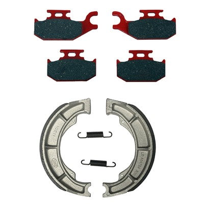 Solid Spare Front Brake Pads & Rear Brake Shoes for Suzuki King Quad 400 fits 2008-2024