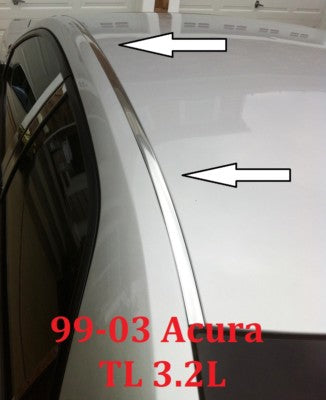 For 1999-2003 ACURA TL CHROME ROOF TOP TRIM MOLDING KIT