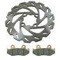 Solid Spare Rear Wave Disc Brake Rotor & Pads for Yamaha YFZ450, YFZ450R & YFZ450X 2006-2025