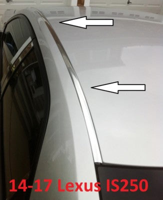 For 2014-2017 LEXUS IS250 IS200t CHROME ROOF TOP TRIM MOLDING KIT