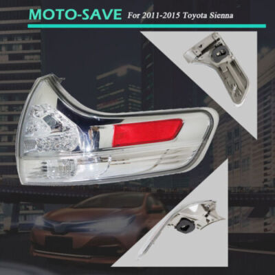Solid Spare Right Tail Lights Fit For 11-15 Toyota Sienna Lamp RH Halogen Red Rear Red Lens
