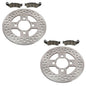Solid Spare 2 Front Brake Rotors & Semi-Metallic Pads for Honda TRX250R FourTrax 1986-1987