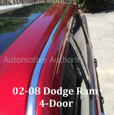For 2002-2008 DODGE RAM CHROME ROOF TOP TRIM MOLDING KIT - 4 Door