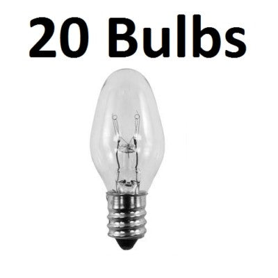 Solid Spare 20 Pack Light Bulbs 15W 120 Volt for SCENTSY Plug-In Warmer Wax Diffuser