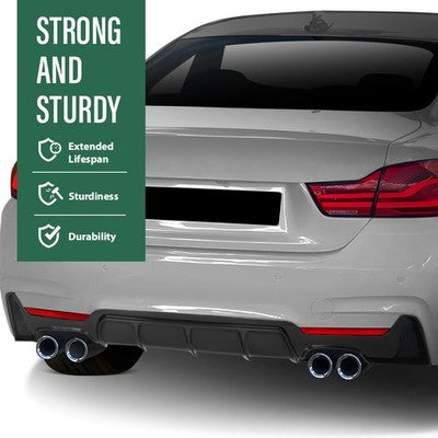 Solid Spare Rear Bumper Diffuser Carbon Look Fit For 14-20 BMW F32 F33 F36 4 Series M Sport