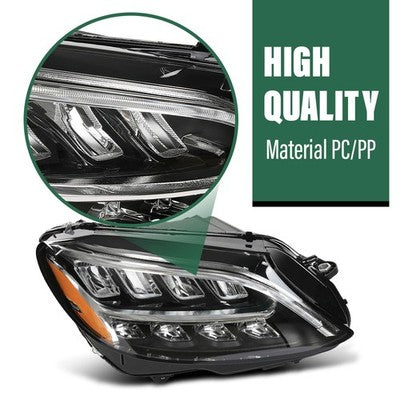 Solid Spare Full LED Headlight Right Passenger Side Fit For 19-21 Mercedes Benz C300 W205