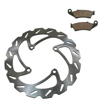 Solid Spare Front Wave Disc Brake Rotor & Brake Pads for Kawasaki KX125 & KX250 2003-2005