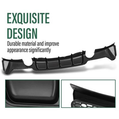 Solid Spare Rear Bumper Diffuser Gloss Black Fit For 14-20 BMW F32 F33 F36 4 Series M Sport