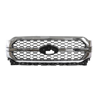 For 2021-2023 Ford F-150 F150 Platinum Front Bumper Grille Chrome ML3Z-8200-KA