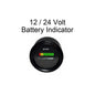 12V - 24V Battery Indicator Charge Status Meter Tri-Color LED lights - 2" Round