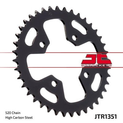 Solid Spare JT Sprockets 40 Tooth Rear Steel Sprocket for Honda ATC350X fits 1985 Models