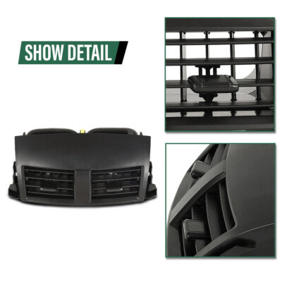 Solid Spare Fit For 2006-2012 Toyota RAV4 55663-42020 Center A/C Air Dash Vents Panel Black