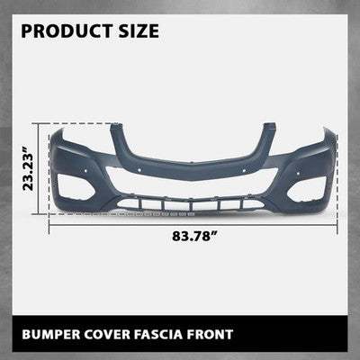 Solid Spare Fit For 2013 2014 2015 Mercedes-Benz GLK350 GLK250 Front Bumper Cover Fascia