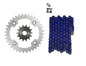 Solid Spare Blue 520x96 O-Ring Drive Chain & 14/36 Sprockets for Suzuki LT-R450 Quadracer
