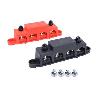 New 5/16" 4 Stud Power and Ground Distribution Block with Cover New US